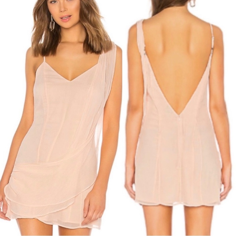 NBD Gainsbourg Grecian Sherbert Peach Mini Dress Size Small